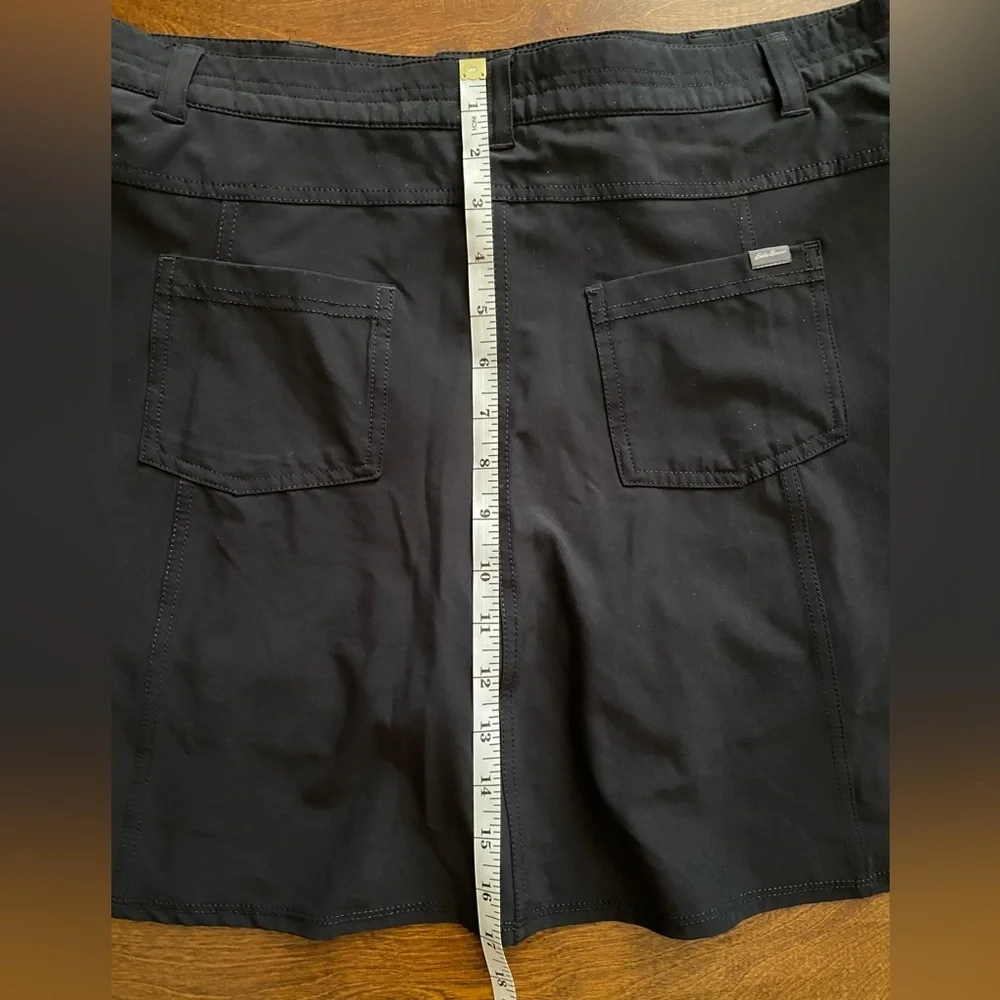 Eddie Bauer Athletic Skirt Sz 12 Black Lined w/ Built-in Bike Shorts - Picture 5 of 10